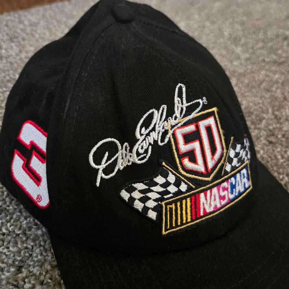 Unisex Vintage 9ps Nascar 50th Anniversary Dale EarnHardt Baseball Cap Hat - Picture 3 of 5